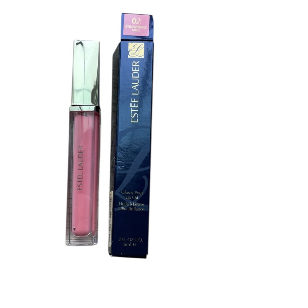 Estee Lauder Glossy Pout Tinted Lip Oil | Strawberry Milk 2 Fl Oz New in Box